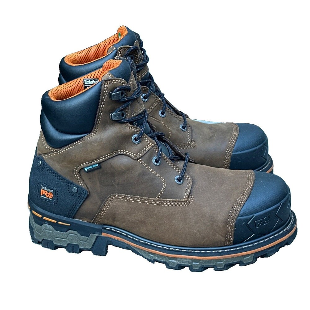 Timberland Pro Boondocks 6 inch Waterproof Composite Boot Mens 13W Anti Fatigue - Picture 2 of 9